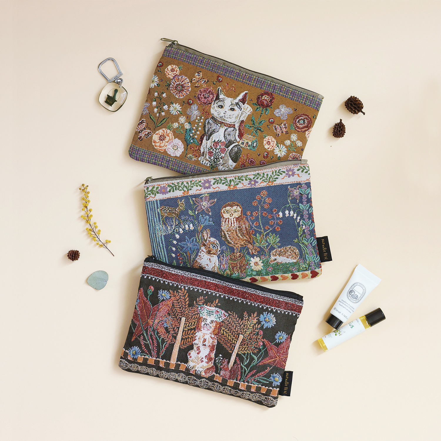 Nathalie Lete Flat pouch Lucky cat | 8000000works | エイト